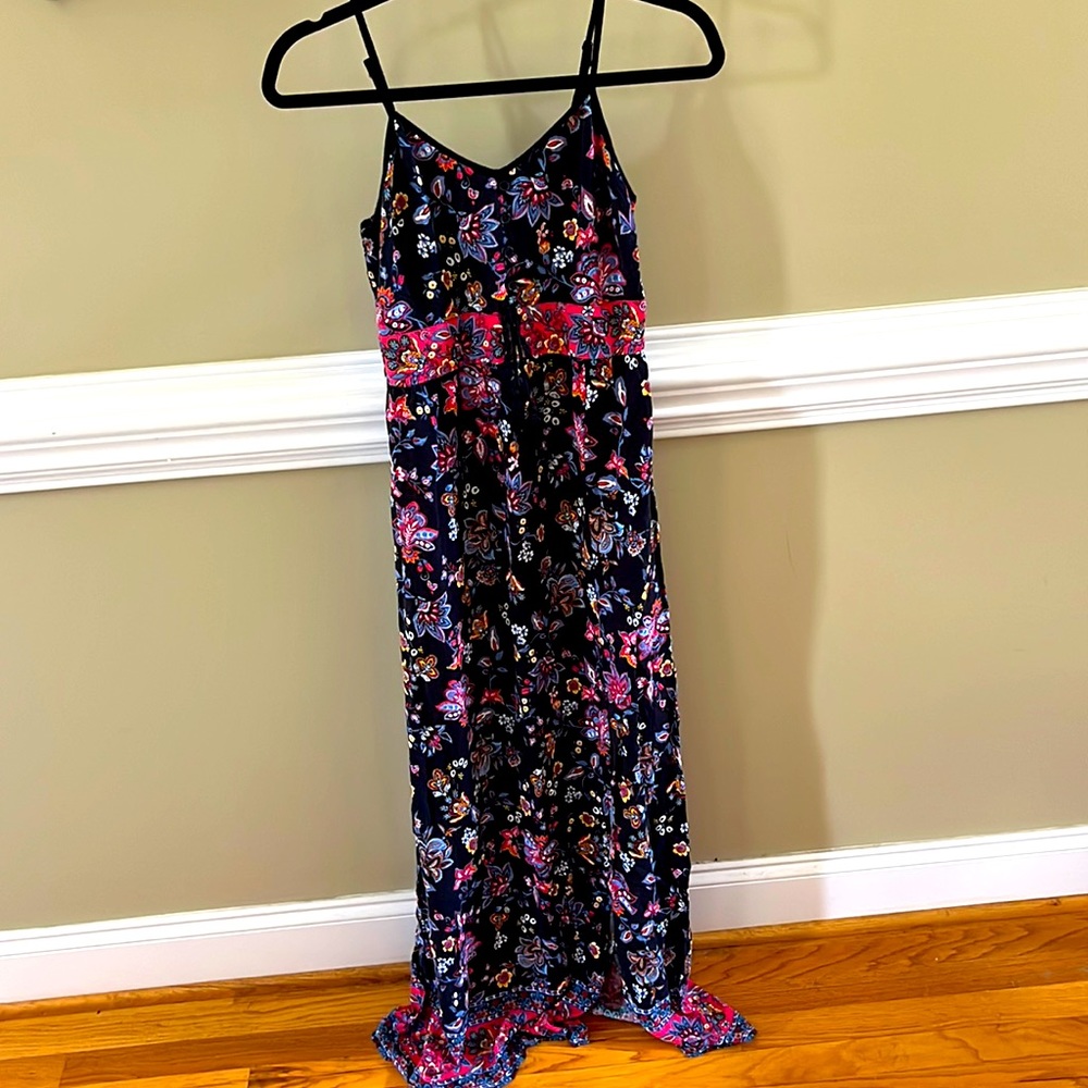 Xhilaration black floral dress size medium